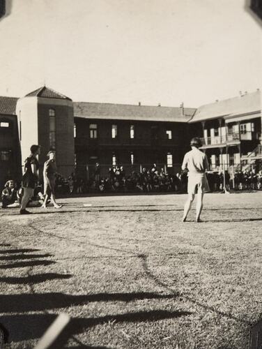 Digital Photograph - Playing Baseball, Melbourne Church of England Girls Grammar School, South Yarra, 1939