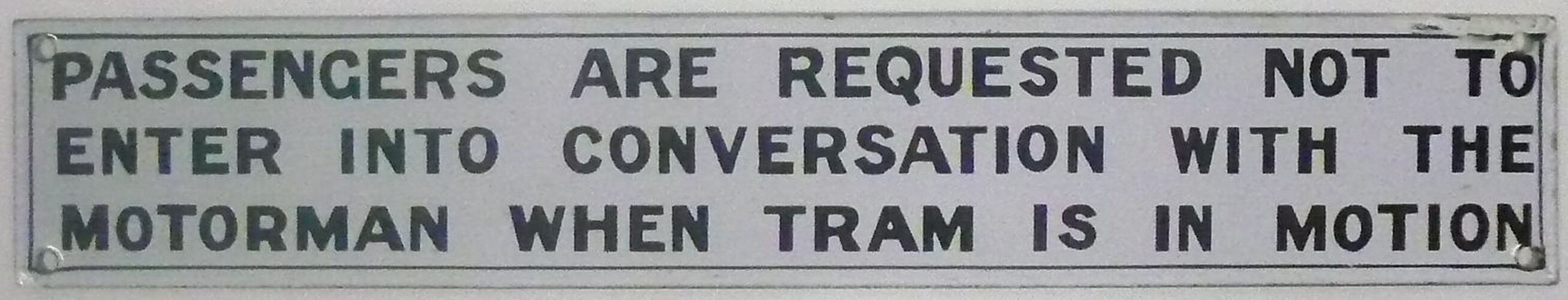 Tram Sign - Melbourne & Metropolitan Tramways Board, 1920-1945