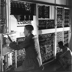 Photograph - CSIRAC Computer, CSIRAC in Radiophysics Laboratory Sydney, 6 June, 1952