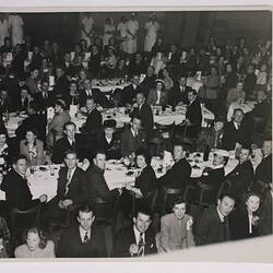 Photograph - Kodak Australasia Pty Ltd, Dinner for Returned World War II Personnel, Groups Seated at Tables, Sydney, New South Wales, 1946-1947