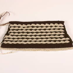 Knitting Sample - Edda Azzola, Brown & Cream, circa 1960s