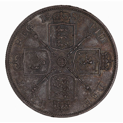 Coin - Double-florin, Queen Victoria, Great Britain, 1887 (Reverse)