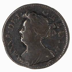 Coin - Penny, Queen Anne, England, Great Britain, 1705 (Obverse)