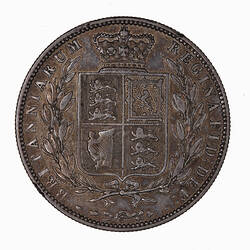 Coin - Halfcrown, Queen Victoria, Great Britain, 1875 (Reverse)
