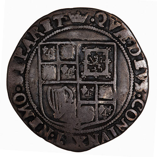 Coin - Shilling, James I, England, Great Britain, 1607-1609 (Reverse)
