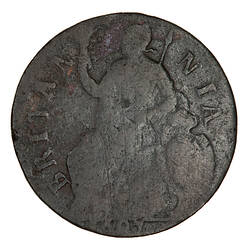 Coin - Halfpenny, William III, England, Great Britain, 1697 (Reverse)