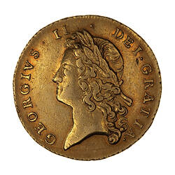 Coin - 2 Guineas, George II, Great Britain, 1738 (Obverse)