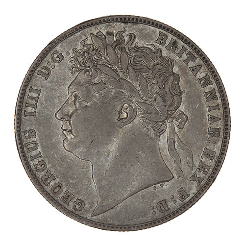 Coin - Halfcrown, George IV, Great Britain, 1824 (Obverse)