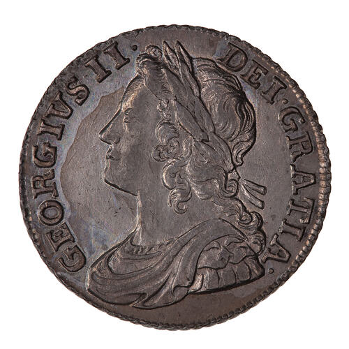 Coin - Shilling, George II, Great Britain, 1739 (Obverse)