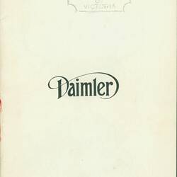Descriptive Booklet - The Daimler Motor Co. (1904) Ltd, Motor Cars, 1912