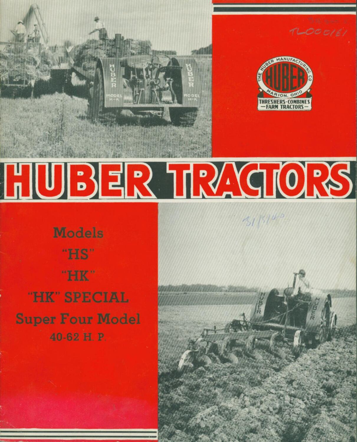 Descriptive Booklet Huber Manufacturing Co. Inc., HS, HK & Super Four