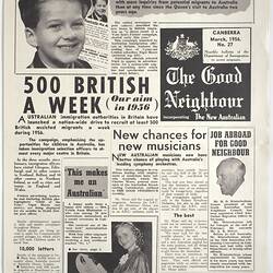 Newsletter - The Good Neighbour, Department of Immigration, No 27, Mar 1956