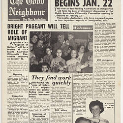Newsletter - The Good Neighbour, Department of Immigration, No 36, Jan 1957