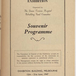Booklet - "Australia Makes It" Souvenir Programme, 1947