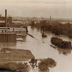 Photograph - Kodak Australasia Pty. Ltd., Yarra River in Flood, Abbotsford, Victoria, 1934