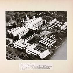 Photograph - Aerial View of the Exhibition Building from North East, Melbourne, 1947
