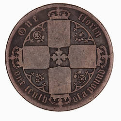 Coin - Florin, Queen Victoria, Great Britain, 1873 (Reverse)