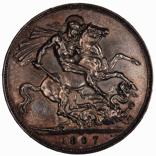Coin - Crown, Queen Victoria, Great Britain, 1897 (Reverse)