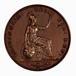 Proof Coin - Farthing, Queen Victoria, Great Britain, 1860 (Reverse)