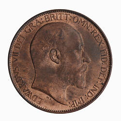 Coin - Halfpenny, Edward VII, Great Britain, 1905 (Obverse)