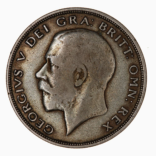 Coin - Halfcrown, George V, Great Britain, 1920 (Obverse)