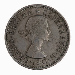 Coin - Shilling, Elizabeth II, Great Britain, 1955 (Obverse)