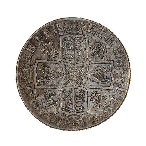 Coin - 1 Shilling, Queen Anne, England, Great Britain, 1710 (Reverse)