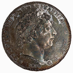 Coin - Crown (5 Shillings), George III, Great Britain, 1818 (Obverse)