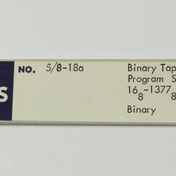 Paper Tape - DECUS, '5/8-18a Binary Tape Disassembly Program', circa 1968