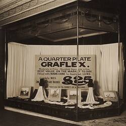 Photograph - Kodak Australasia Ltd, Shop Front Display for Graflex Camera, Queen Street, Brisbane, 1911 - 1920
