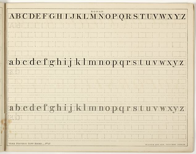 Booklet - Vere Foster's Copy Books No 10, Ornamental Lettering, late 19th century