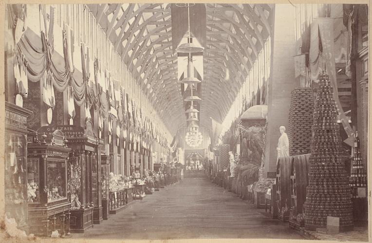 Main Avenue Looking North, Temporary Annexe, Exhibition Building, 1880-1881