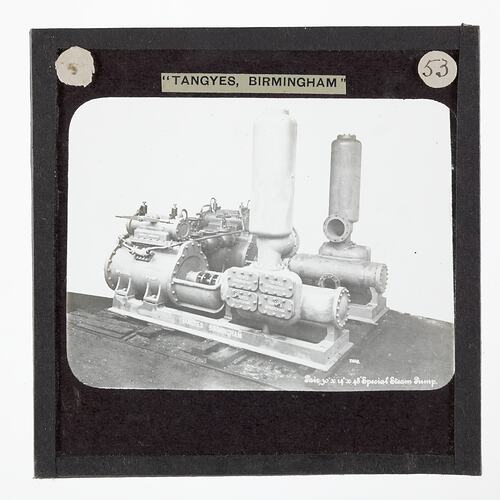 Lantern Slide - Tangyes Ltd, Dual Steam-Powered Simplex Pump, circa 1910