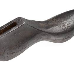 Left foot metal shoe used to mould shoes