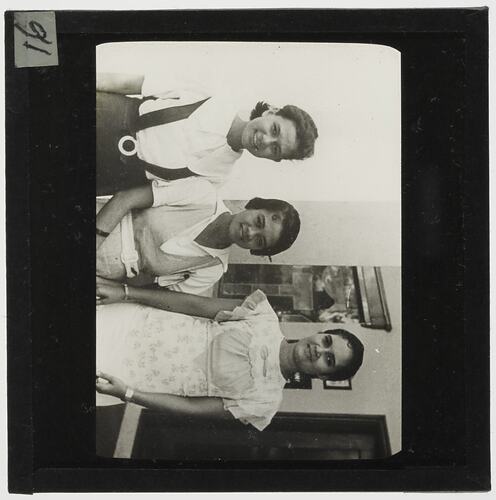Lantern Slide - Portrait of Three Women, Fiji, circa 1920s