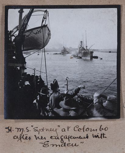 'H..M.S. Sydney', Colombo, Captain Edward Albert McKenna, World War I, 1914-1915