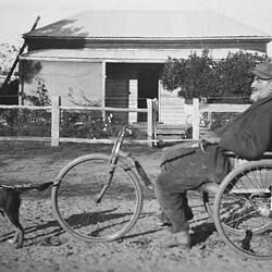 Negative - Eddy Fitzgerald at 'Wyadra' Farm, Tarrawingee, Victoria, circa 1925