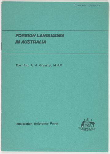 Cover of a book about foreign languages.