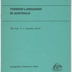 Cover of a book about foreign languages.