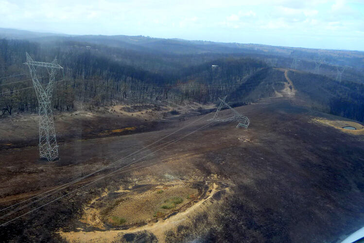 Digital Photograph  - 'Kinglake from the air', Black Saturday Bushfires, Kinglake, Victoria, 9 Feb 2009