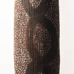 Warumungu shield, Flying fox dreaming design, Tennant Creek, Central Australia, early 1900s.