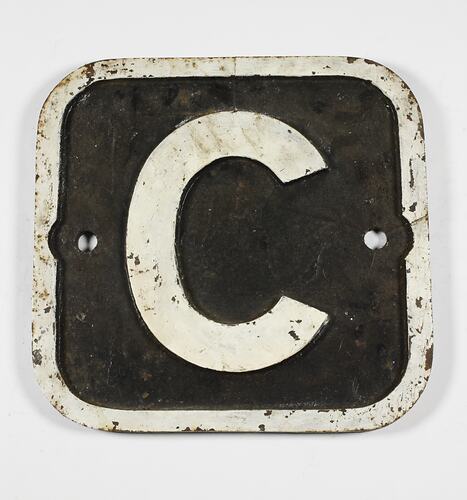 Locomotive Number Plate - 'C'
