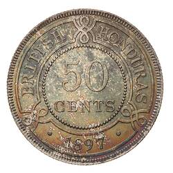Coin - 50 Cents, British Honduras (Belize), 1897