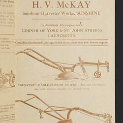 Catalogue - H.V. McKay, 'A Few of the Implements made by H.V. McKay', circa 1916