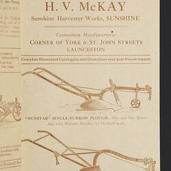 Catalogue - H.V. McKay, 'A Few of the Implements made by H.V. McKay', circa 1916