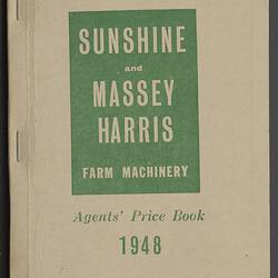 Price List - H.V. McKay, South Australia, 1948