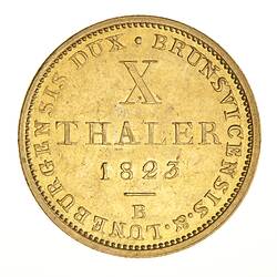 Coin - 10 Thaler, Hannover, Germany, 1823