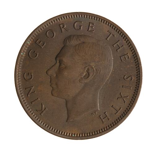 Coin - 1/2 Penny, New Zealand, 1950