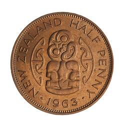 Coin - 1/2 Penny, New Zealand, 1963
