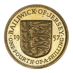 Proof Coin - 1/4 Shilling, Jersey, Channel Islands, 1957